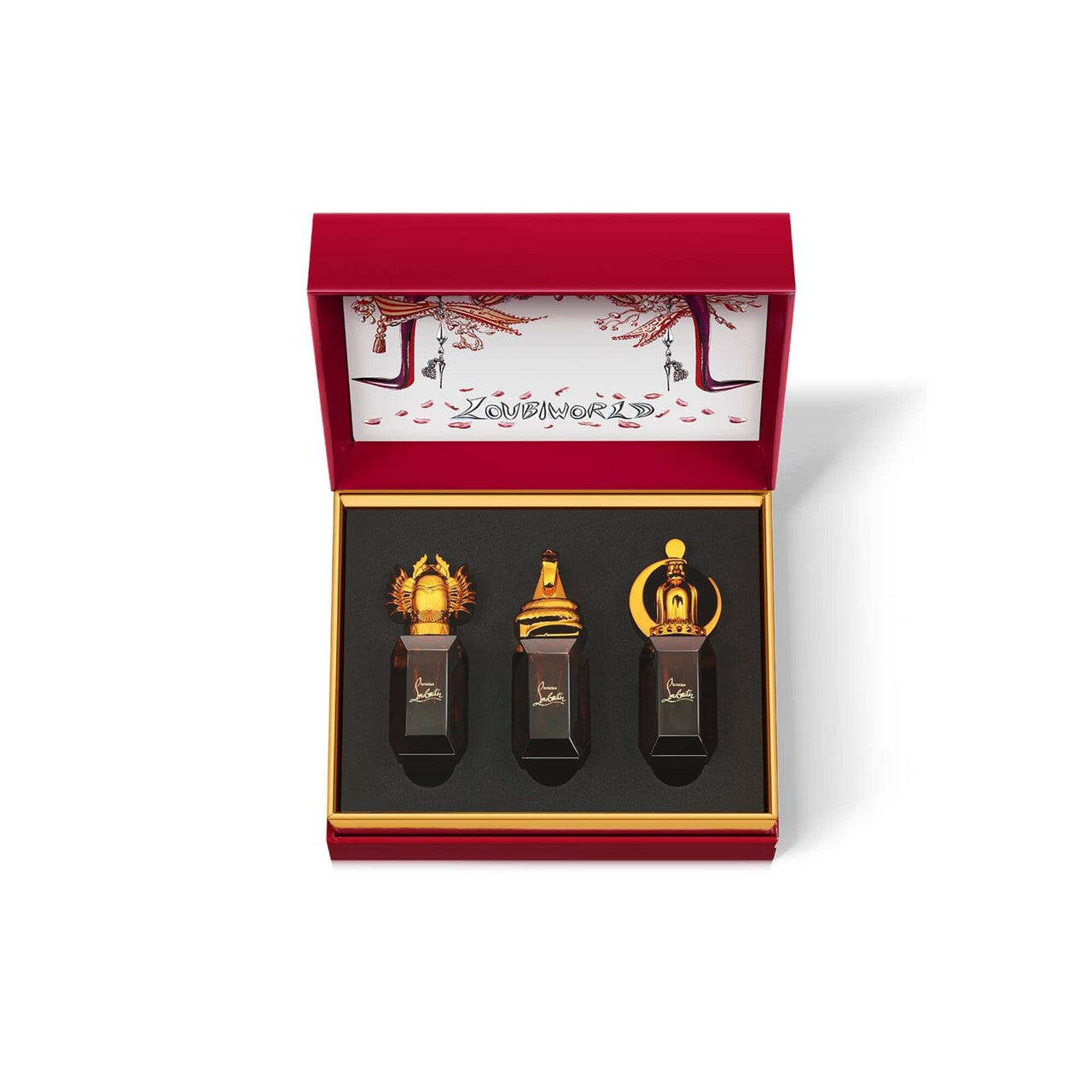 Christian louboutin 3 * 9 ml eau de parfum intense mini set: loubcharme + loubiprince + loubiluna